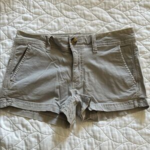 American Eagle Casual Cotton Blend Shorts - Light Gray/Stone